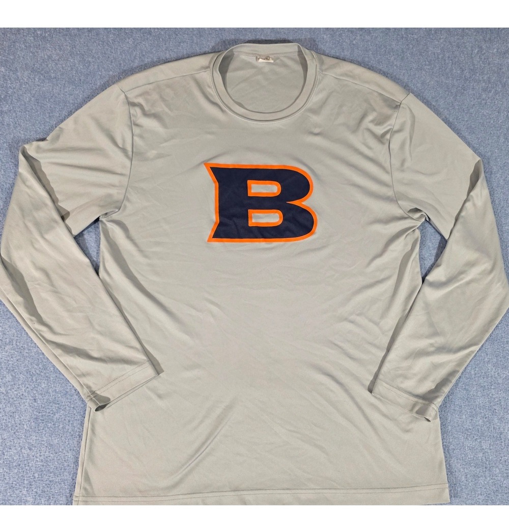Sport-Tek Mens PosiCharge Competitor Long Sleeve Tee Silver Grey Size L ST350LS